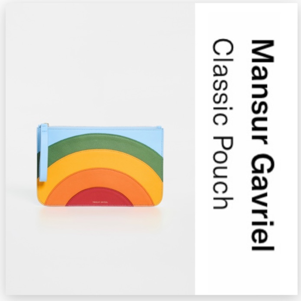 ❤️DEAL! Mansur Gavriel Classic Pouch in 🌈 Rainbow